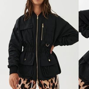 P.E Nation Black Bomber Jacket